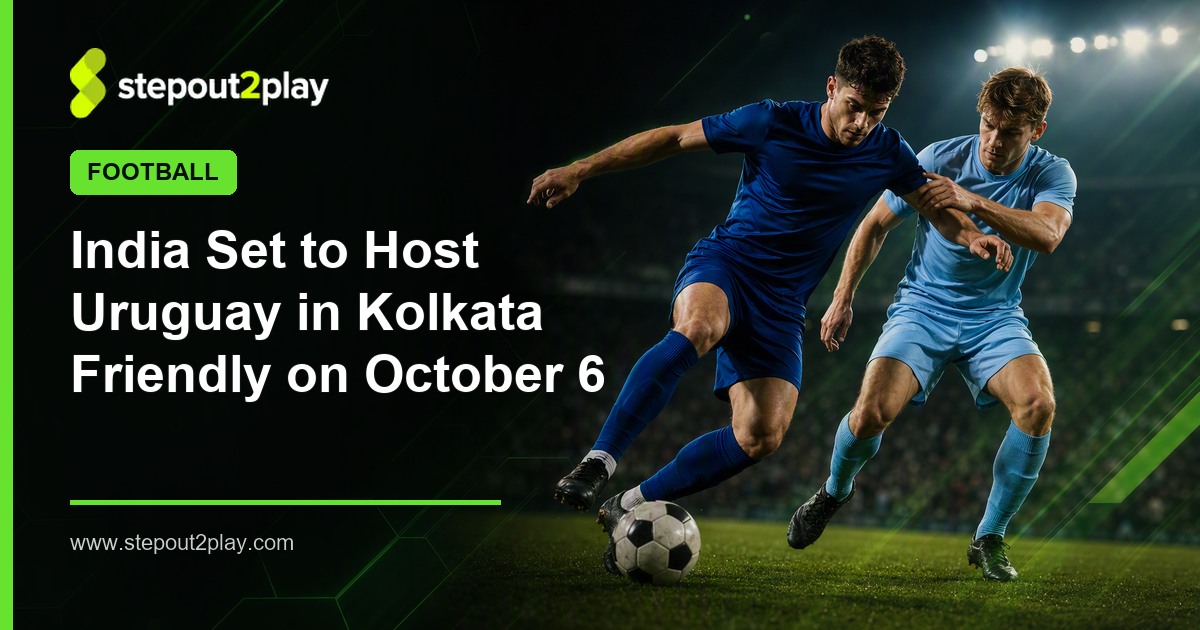 India National Football Team and Uruguay National Football Team in Football action