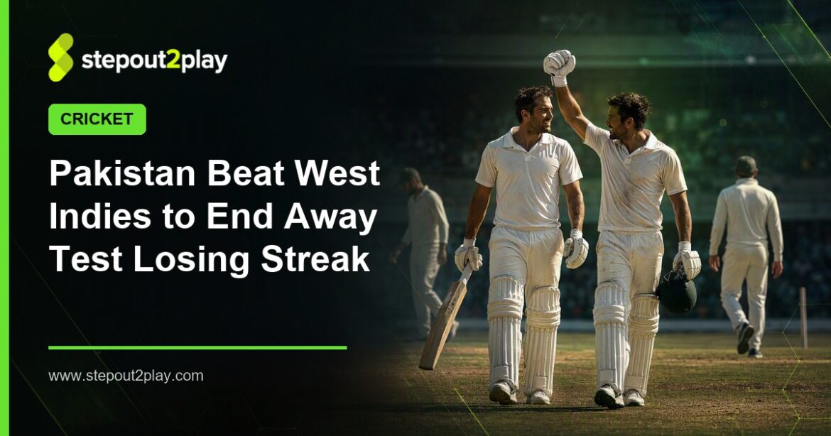 West Indies and Pakistan in Cricket action