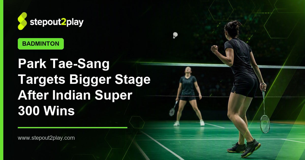 Park Tae-Sang and Tanvi Sharma in Badminton action