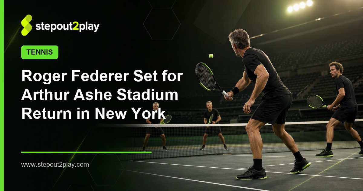 Roger Federer and Andy Roddick in Tennis action
