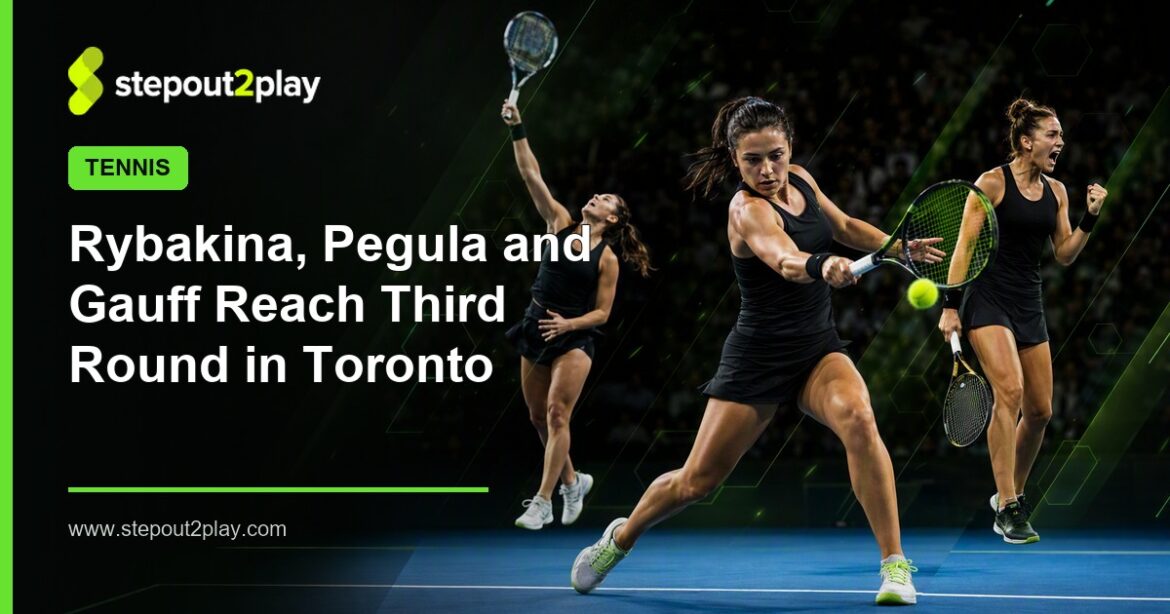 WTA Toronto and Elena Rybakina in Tennis action
