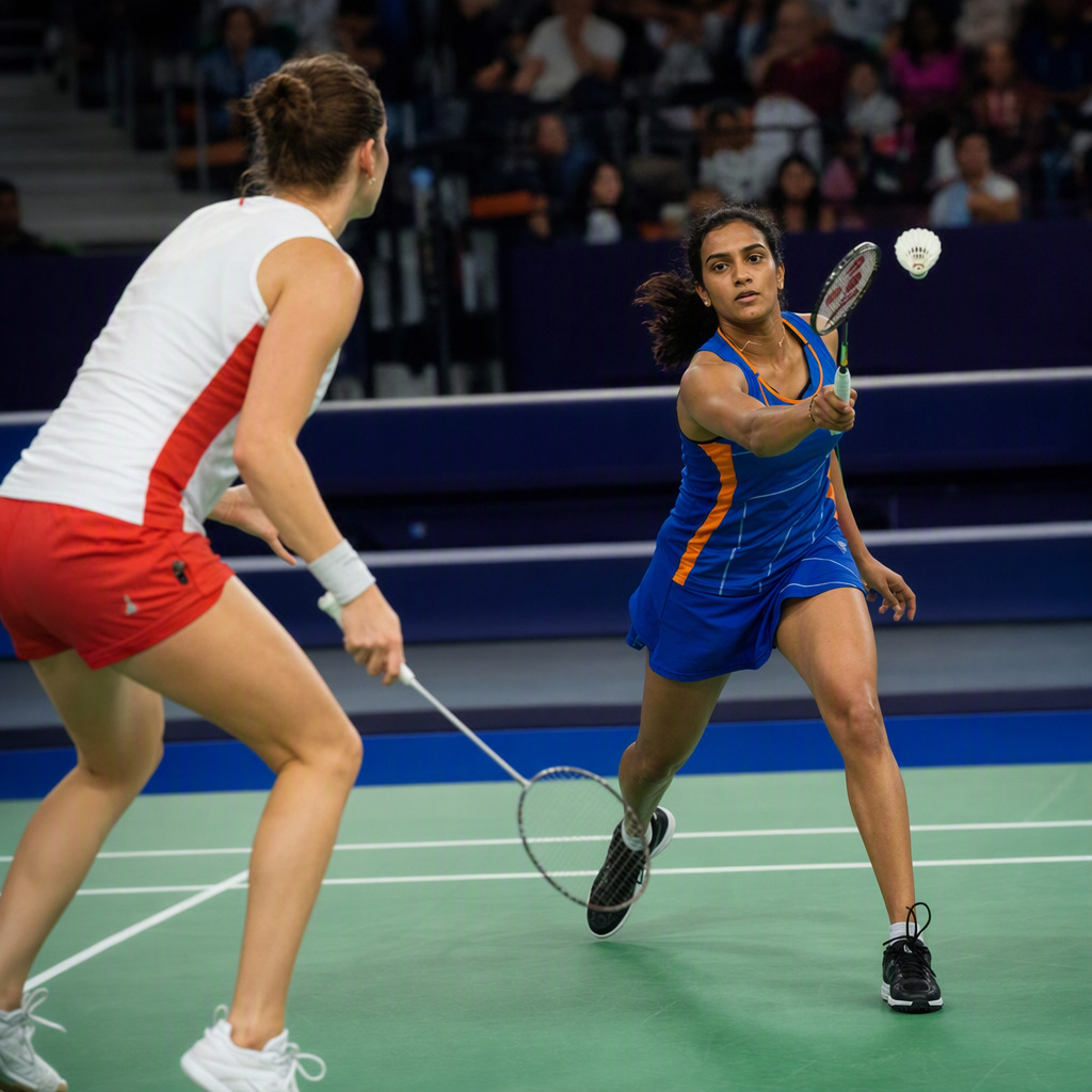 Korea Masters Super 300 and Tanvi Sharma in Badminton action