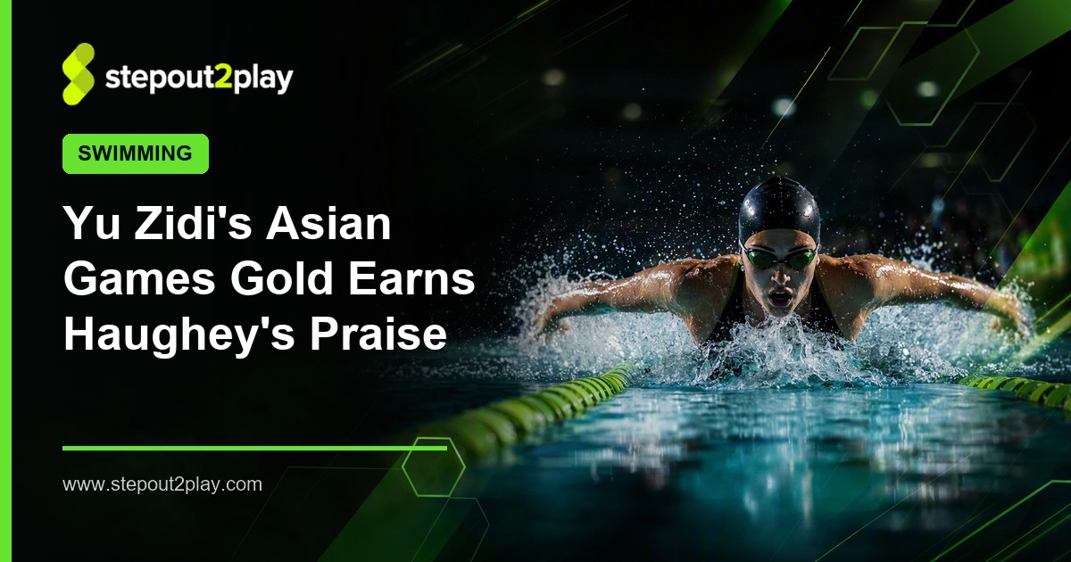 Yu Zidi and Siobhan Haughey in Swimming action