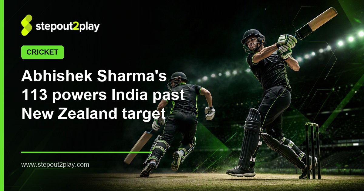India and New Zealand in Cricket action