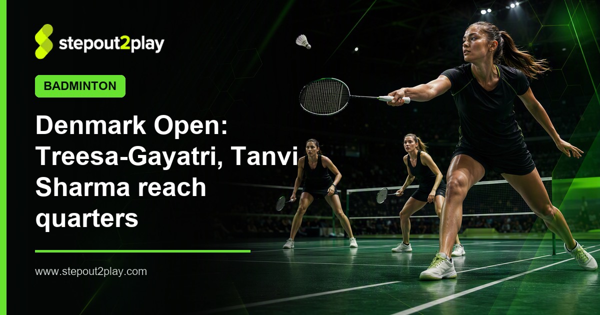 Denmark Open Super 750 and Treesa Jolly in Badminton action