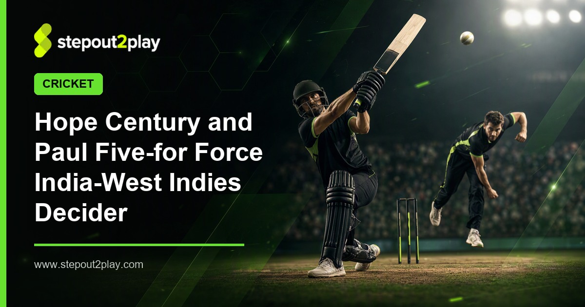 India and West Indies in Cricket action