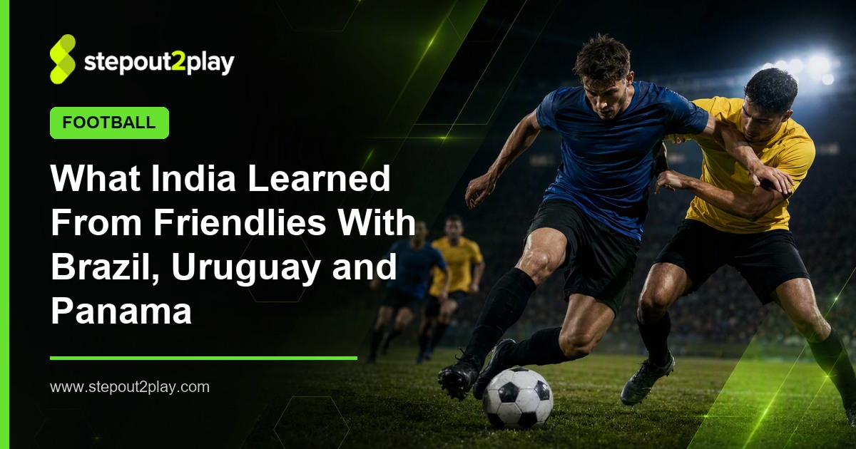 India Football Team and Brazil in Football action