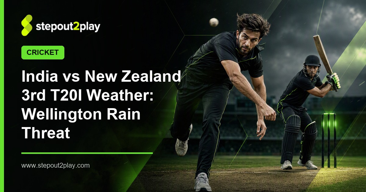 India and New Zealand in Cricket action