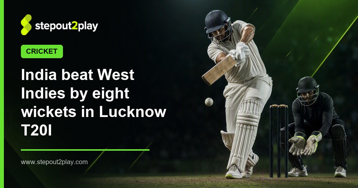 India and West Indies in Cricket action