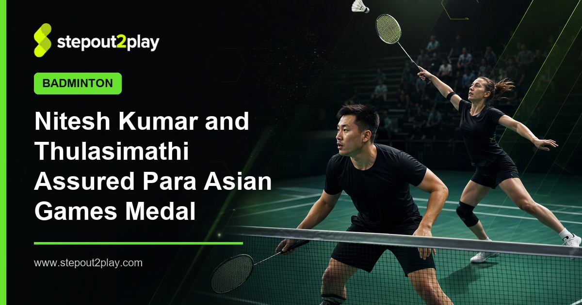 Asian Para Games and Nitesh Kumar in Badminton action