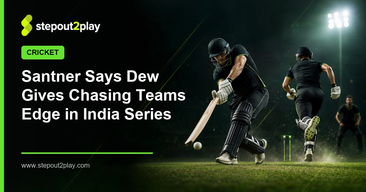 India and New Zealand in Cricket action