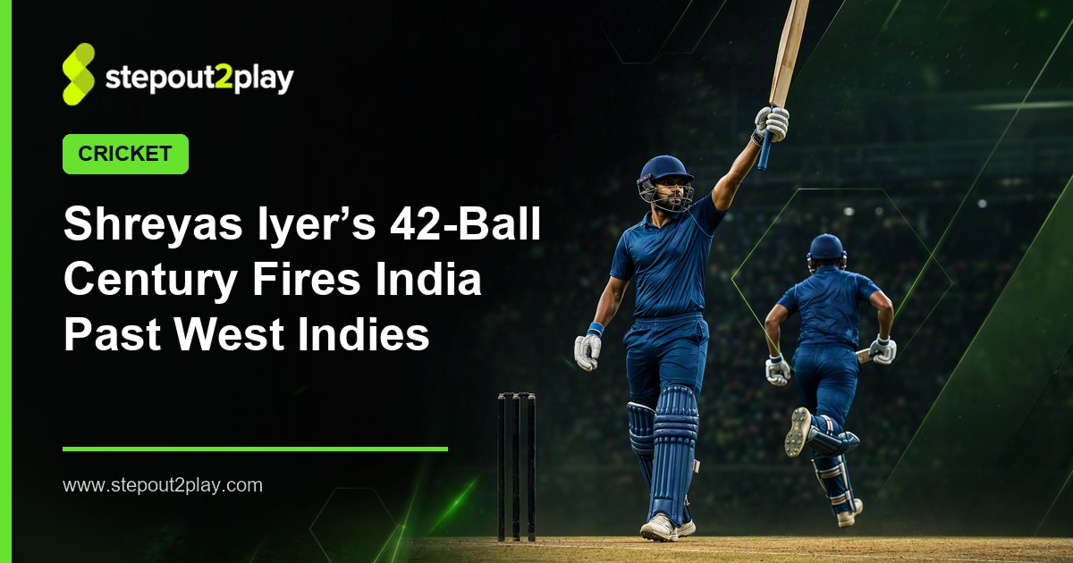 India and West Indies in Cricket action