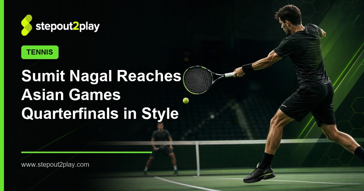 Asian Games and Sumit Nagal in Tennis action