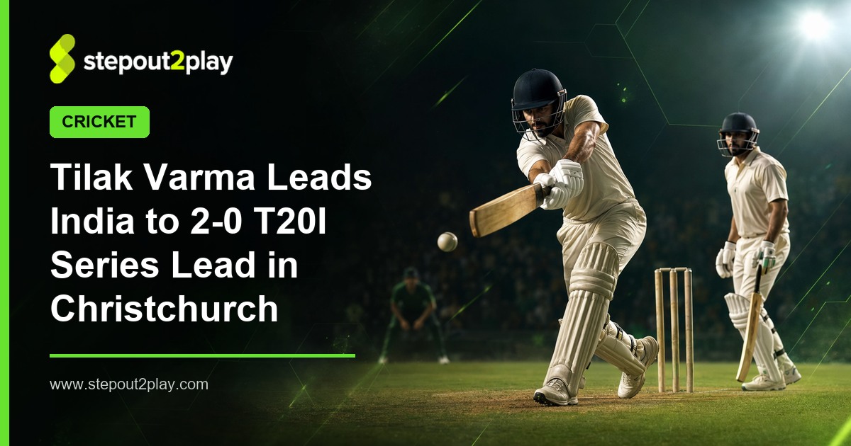 India and New Zealand in Cricket action